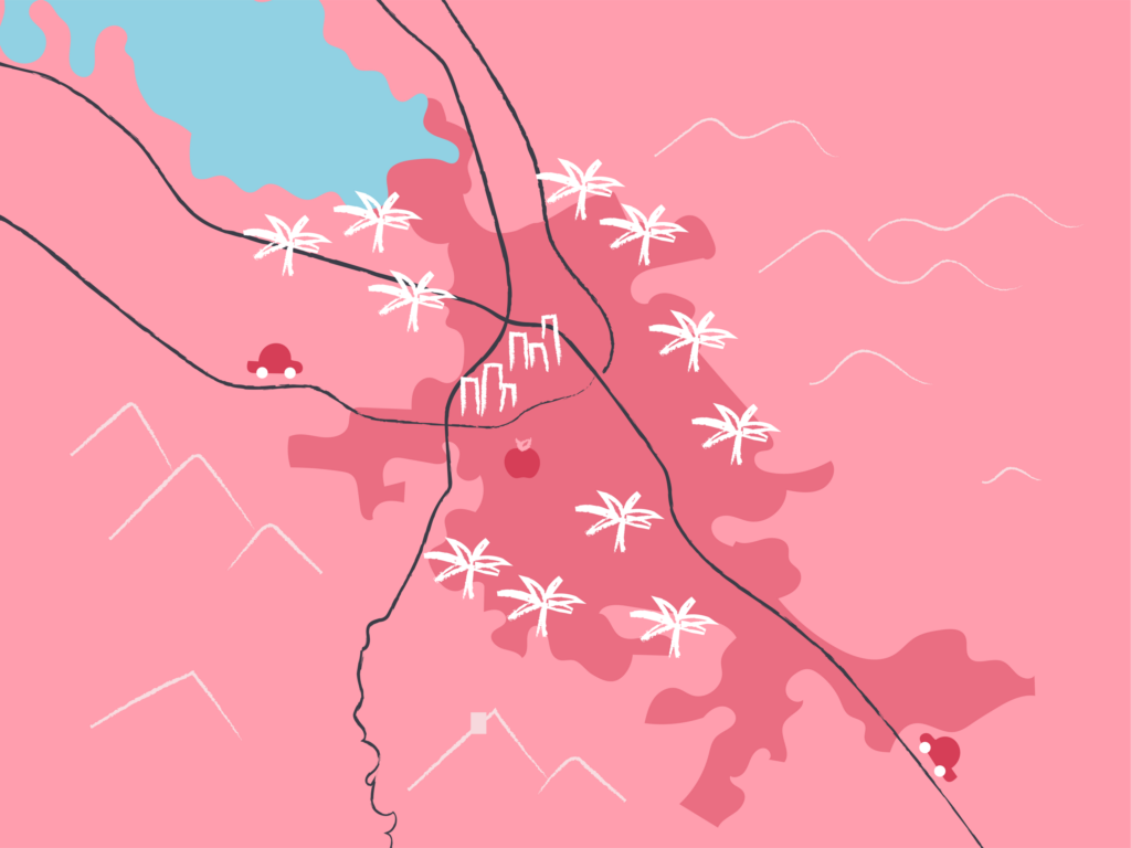 Illustrated map of San Jose